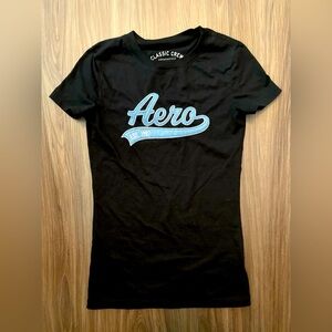 Aeropostale Girls Black and Blue Short Sleeve Tee size XS